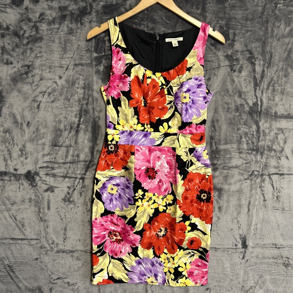 Banana Republic Women's 4 Petite Linen Blend Floral Sleeveless Dress Wedding